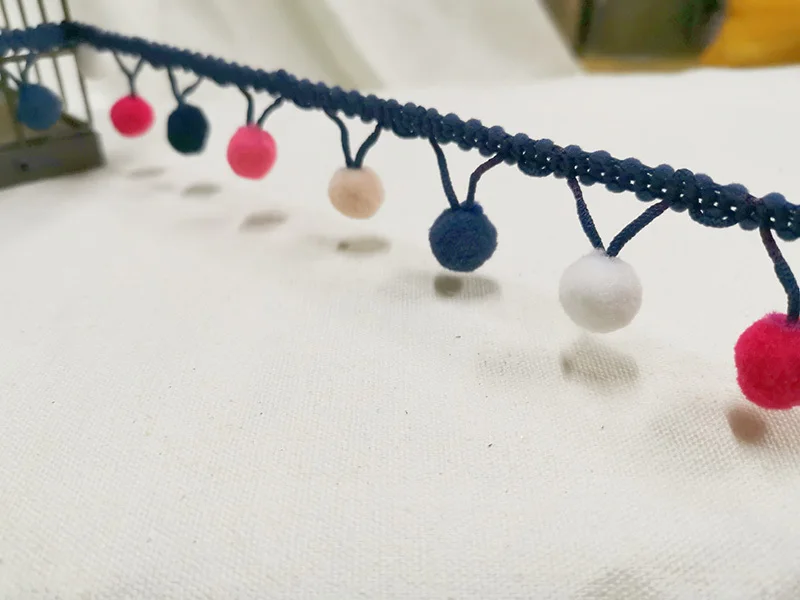 3 5 см широкие цветные плюшевые шарики кружевная ткань ленточный воротник