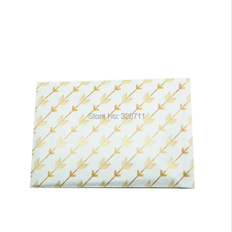 500 шт. креативный дизайн почтовые пакеты в виде золотых стрелок
