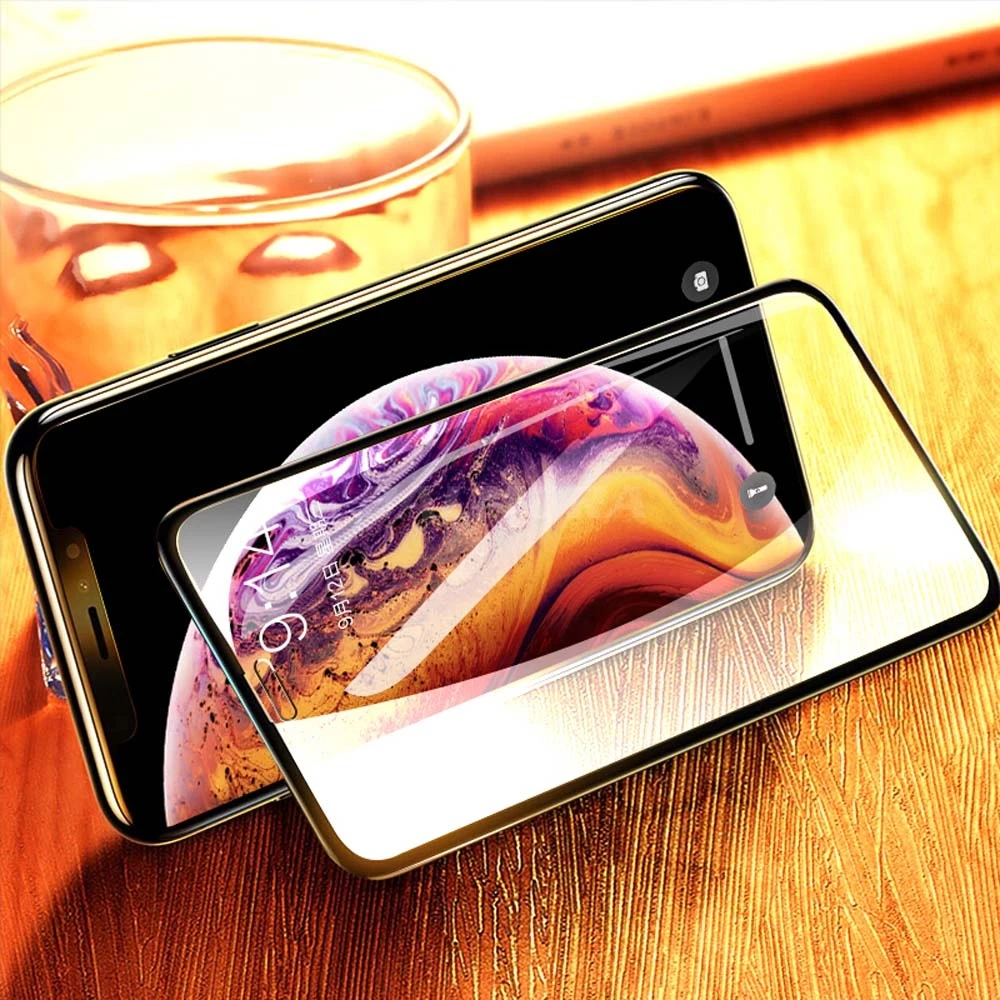 KINBOM новый 5D холодная резьба полное покрытие закаленное стекло для IPhone XS Max 7 6 S 8