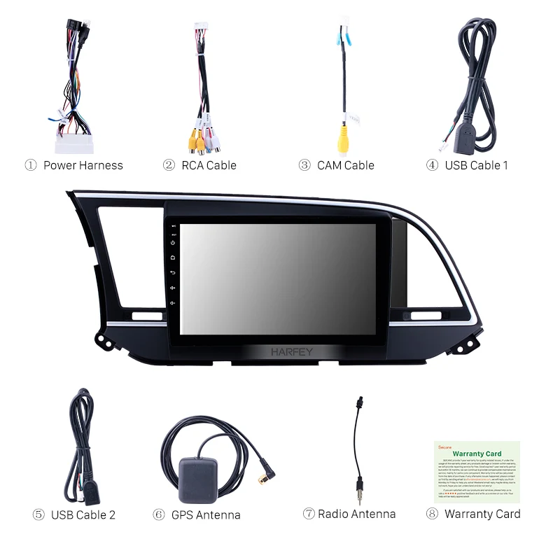 Harfey 9 &quotGPS Navi HD автомобильный стерео Android9.1 авто радио головное устройство левая
