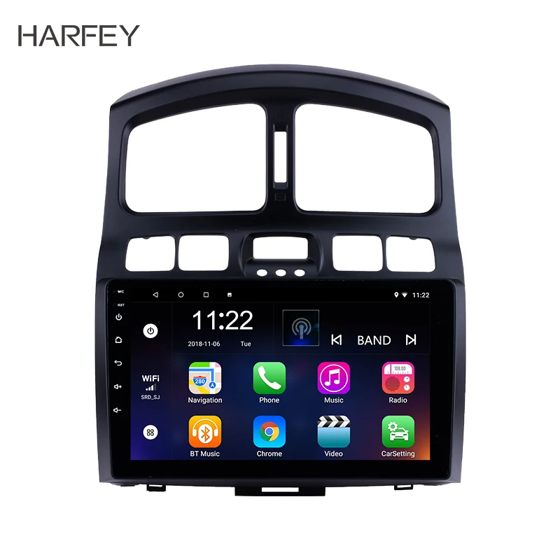 Harfey для 2005 2006 2015 Hyundai Classic Santa Fe Android 9 0 Автомобильный GPS мультимедийный плеер дюймов
