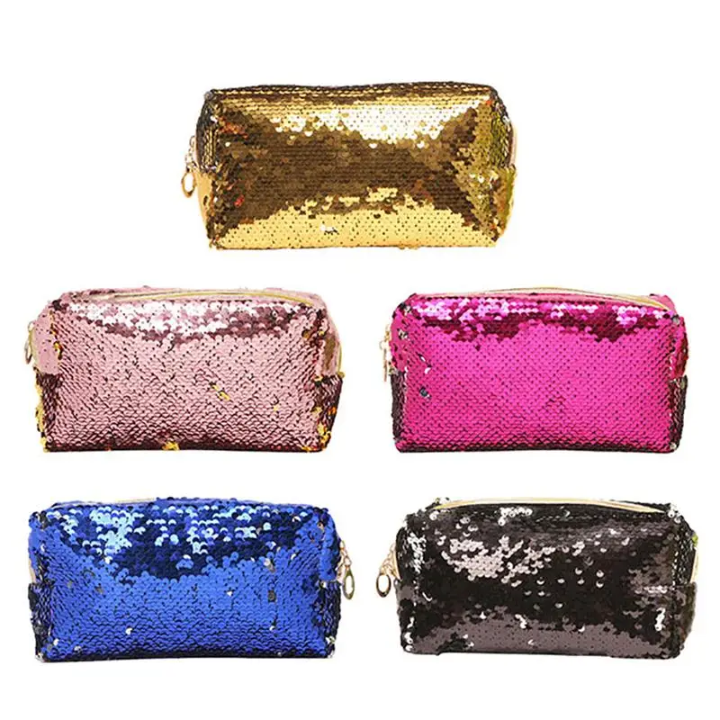 

Модный женский двухцветный кошелек с блестками, Дамский бумажник, органайзер для мелочи, чехол для наушников, клатч, маленький карман для ма...
