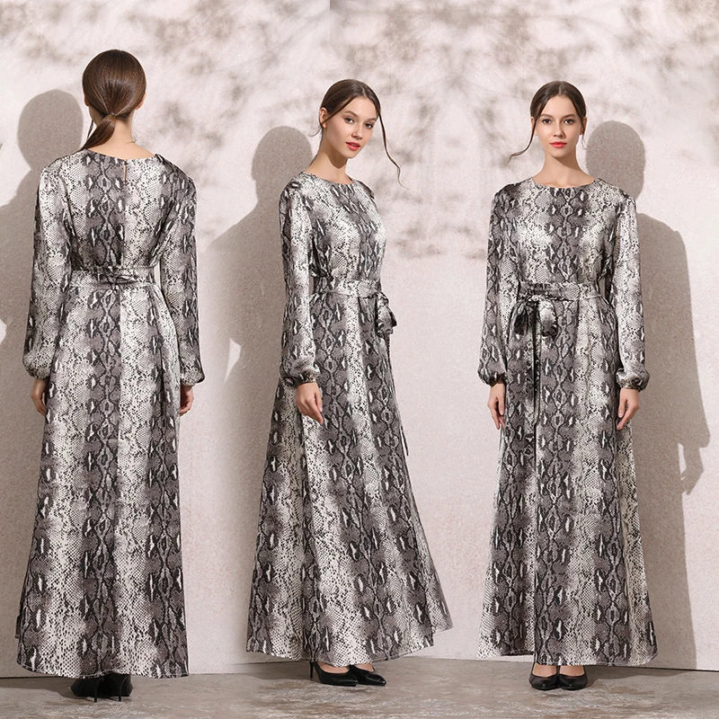 Взлетно посадочной полосы для женщин в полоску со змеиным рисунком платье с