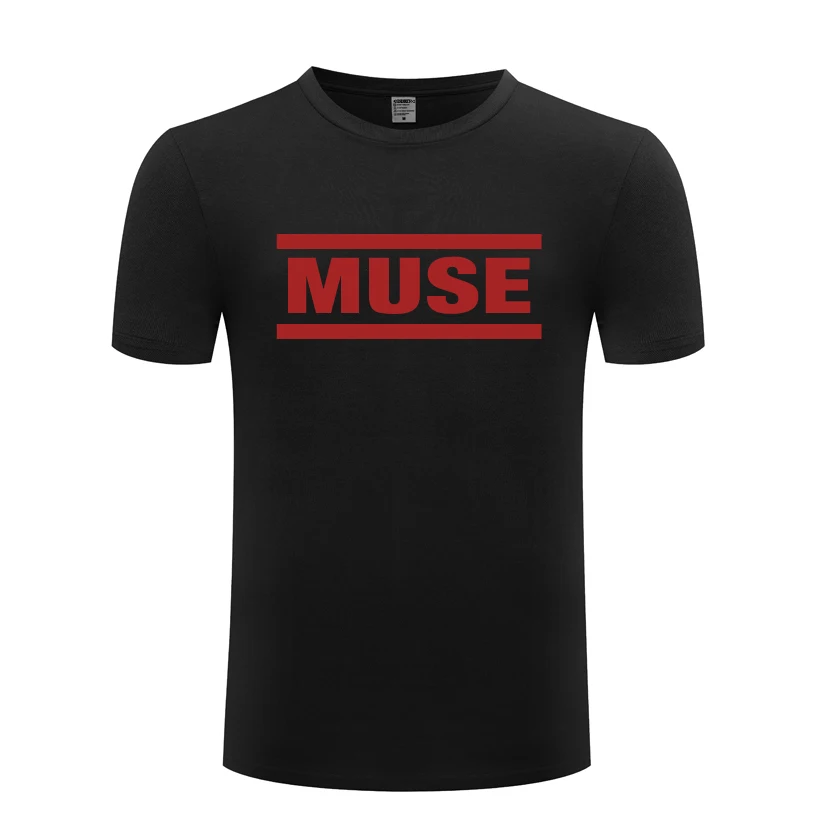 Мужская футболка Muse Rock Band повседневная хлопковая с коротким рукавом и круглым