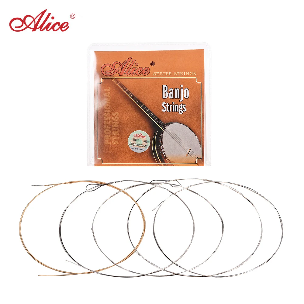 Alice AJ05 5pcs/ Set (.009-.020) 5-String Banjo Strings Plated Steel Coated Copper Alloy Wound | Спорт и развлечения