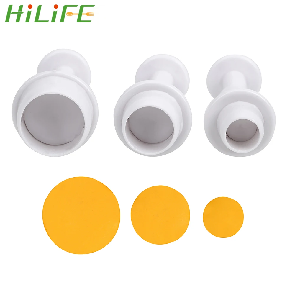 HILIFE 3 шт./компл. фотоформа резак для поделок инструменты украшения тортов круглая