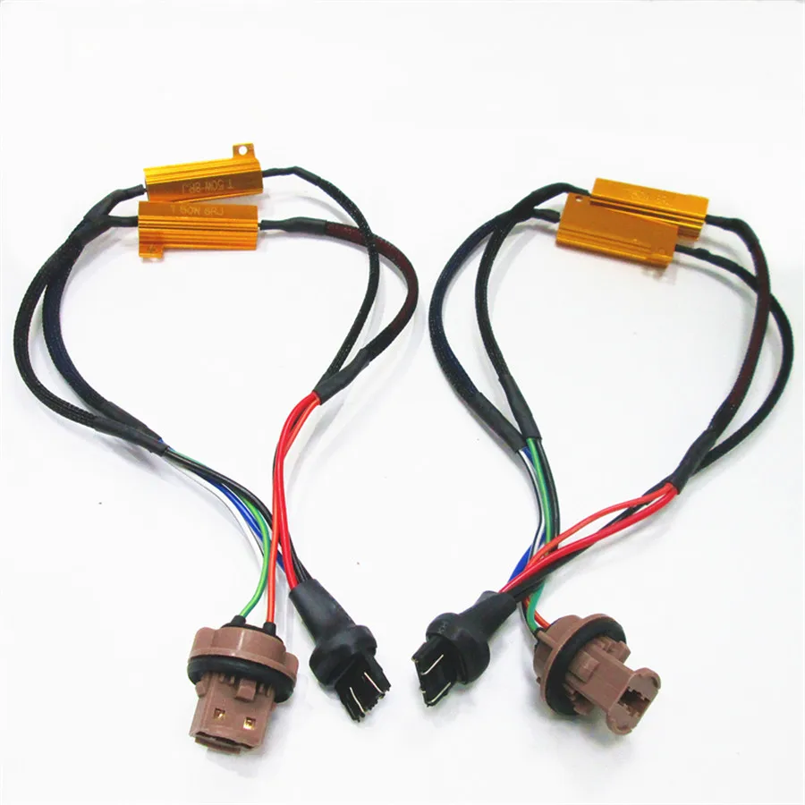 

1 Pair 7443 LED Turn Signal Load Resistor Adapter Anti Hyper Flash Error Canceler Car Light Accessories Fault Decoder