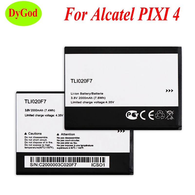 TLI020F7 Батарея для Alcatel PIXI 4 5045D Pop 2 5042D C7 7040 7040D 7041 7041D J720 аккумуляторная батарея 2000