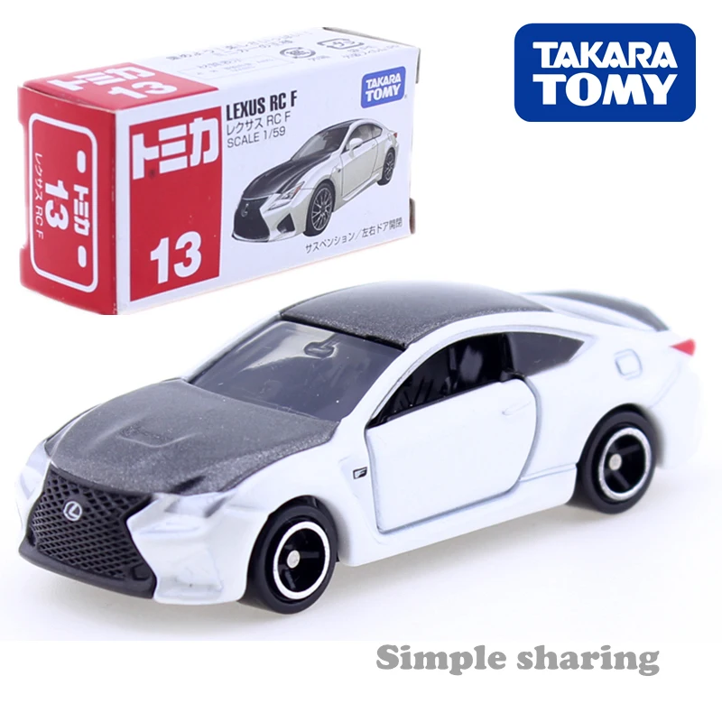 Томика нет. 13 lexus RC F белый 1:59 масштаб Tomy Takara Супер спортивный автомобиль литой под