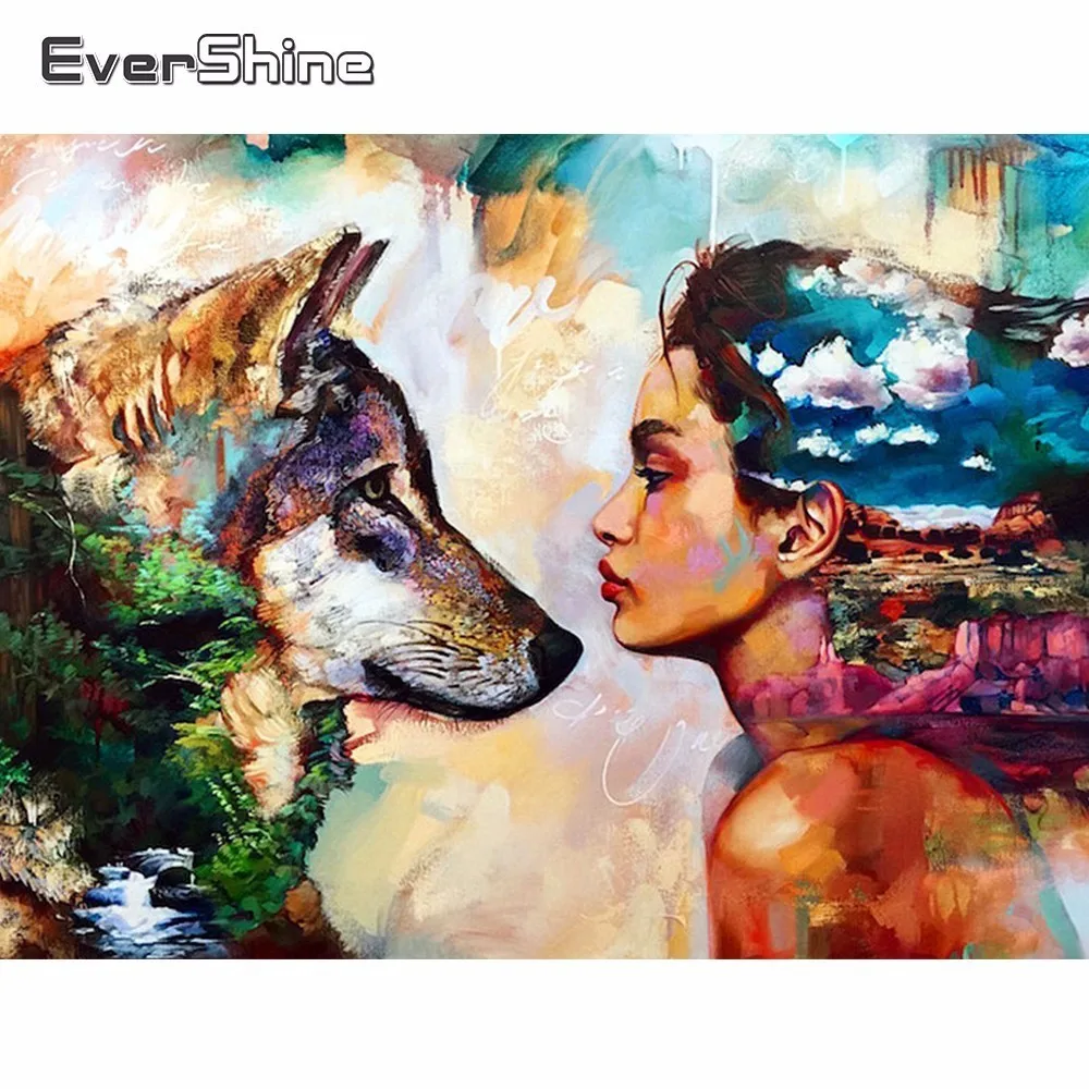 Evershine 5D Алмазная мозаика Продажа Девушка Вышивка крестом DIY картина полная дрель
