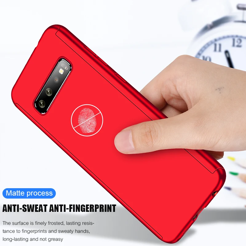 360 Full Protection Phone Case For Samsung Galaxy S10 Plus S10E Cover on S9 S8 Coque Note 9/8 Funda Capa with Glass |