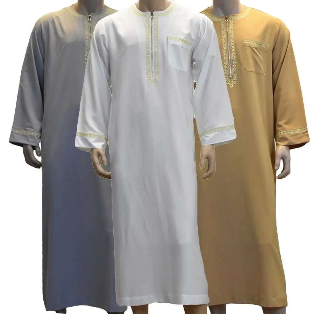 Мужской Thawb мусульманский Арабский исламский халат на Ближнем Востоке Jubba tobe