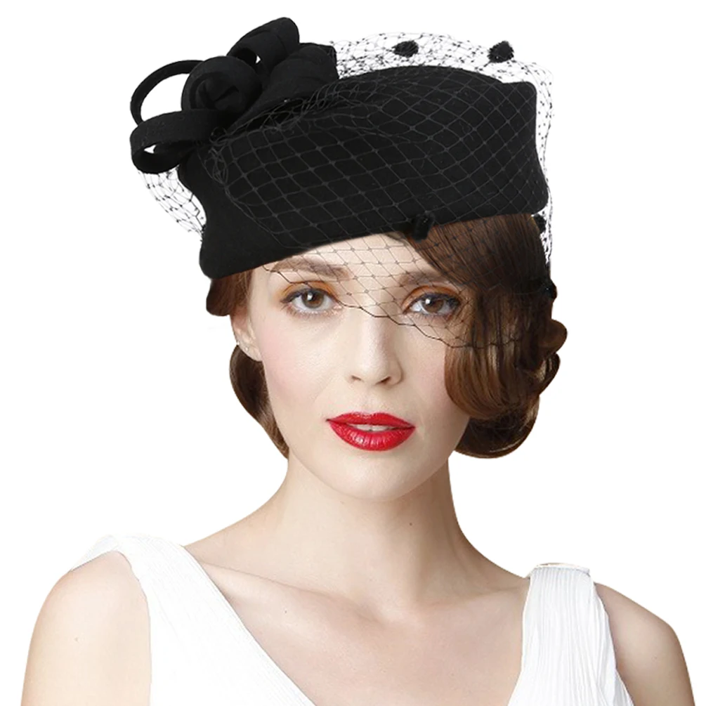 UNISTYLE Для женщин чародей Мода Pillbox Hat Винтаж Дерби Свадебные котелок модная шляпа