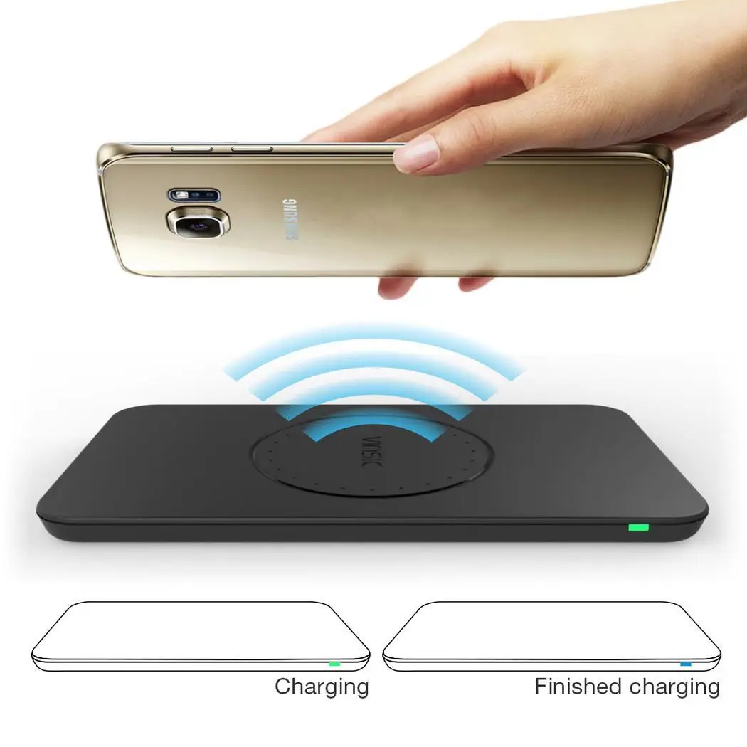 Беспроводное зарядное устройство Qi для iPhone X 8 Plus Samsung Galaxy S8 + Note Nexus 7 6 Lumia