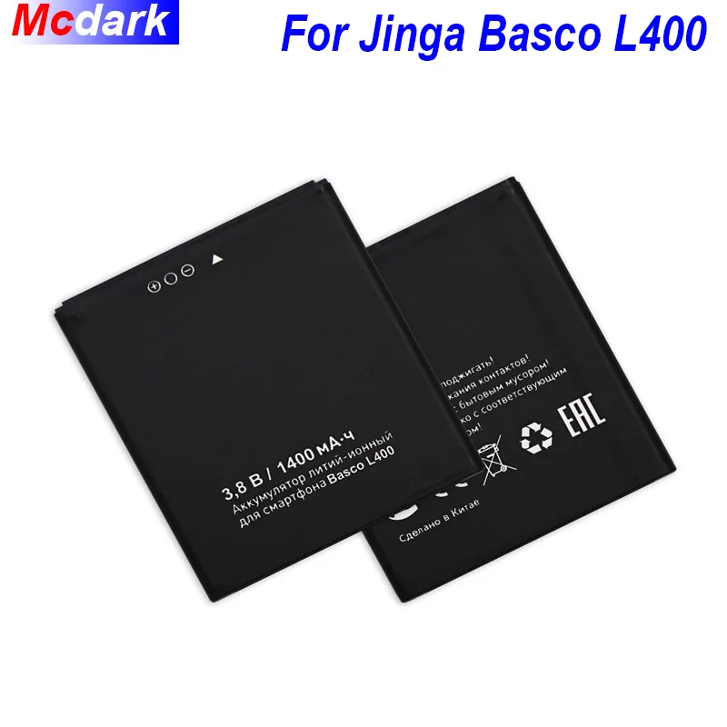 Аккумулятор Mcdark 1400 мАч L400 для Jinga Basco L400|Аккумуляторы мобильных телефонов| |