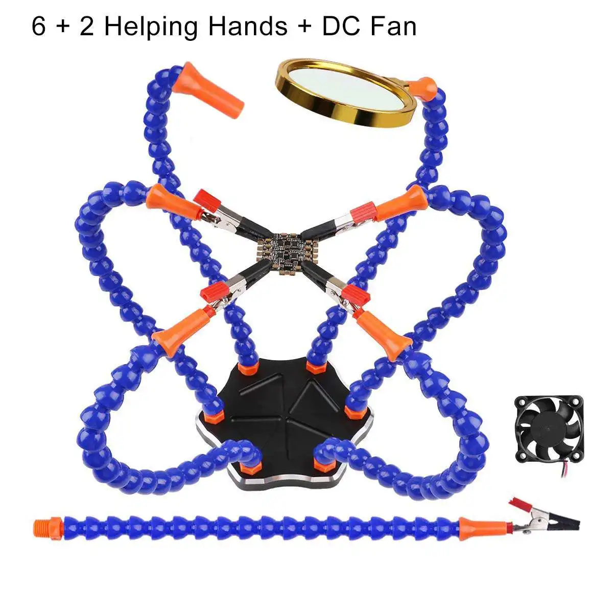 Upgraded Flexible Helping Hands Soldering Third Hand Station Tool(Magnifier and + Non-Slip Aluminum Base 7 | Инструменты