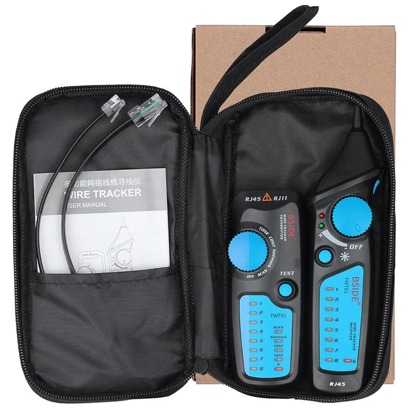 BSIDE FWT81 RJ11 RJ45 сетевой кабель Линия Трейсер с поиском тестер детектор линия Finder
