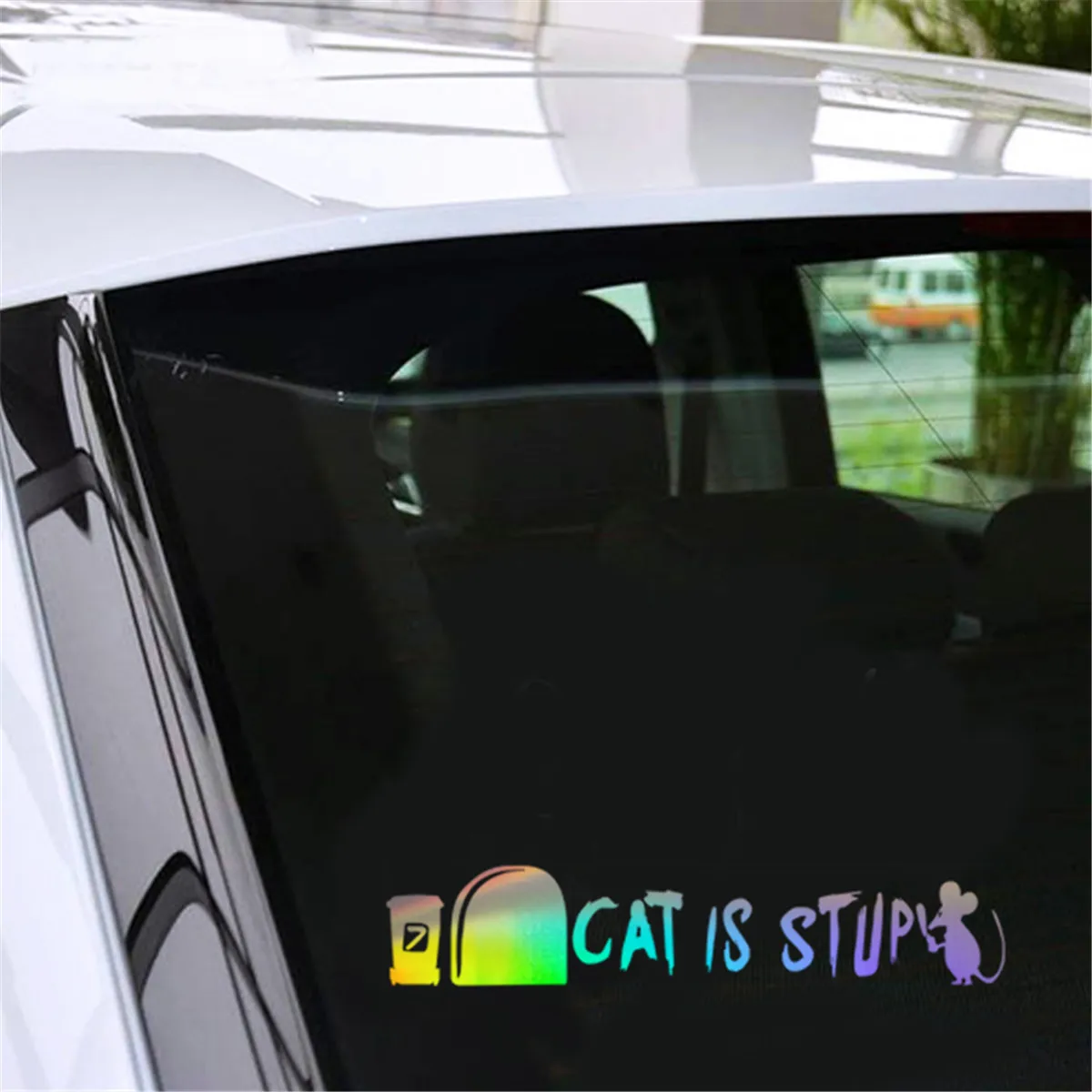 Мини Мышь Крыса пещера дверь почтовый ящик Кот это глупый Декор подарок Декаль