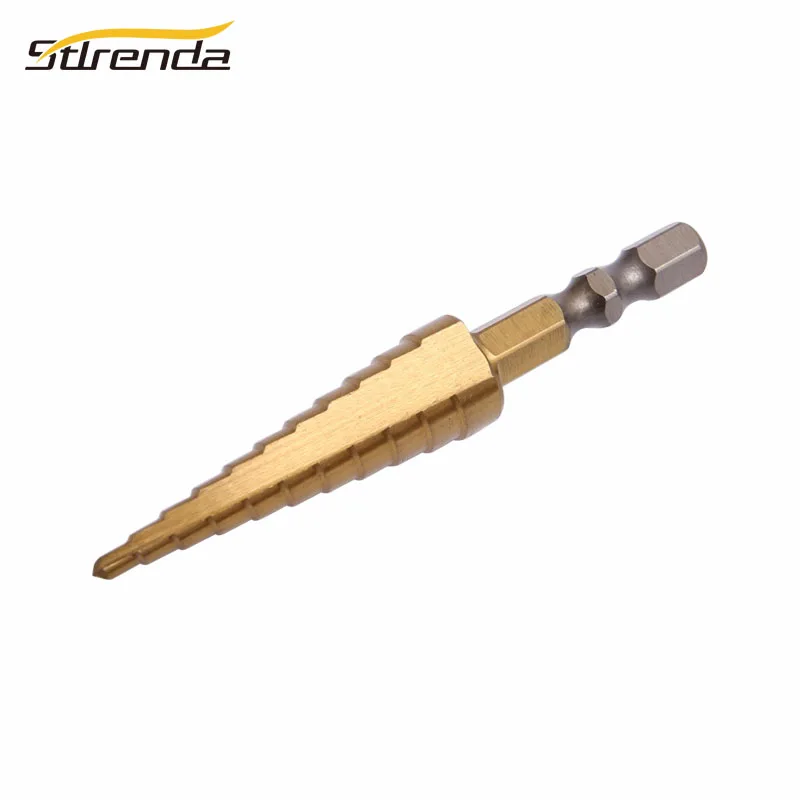 STLRENDA 4 13 мм HSS Шаг сверло Hex 1/4 &quotхвостовик (6 35 мм) Лестница треугольный конус