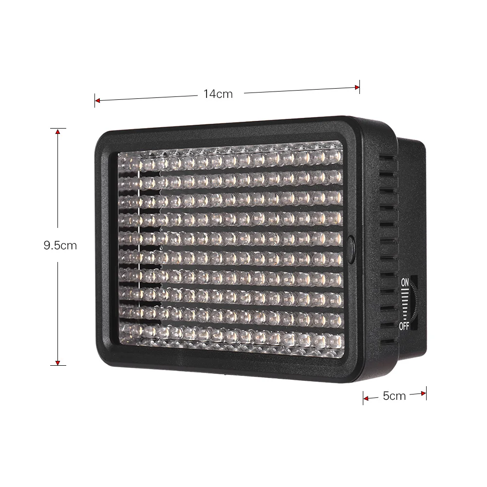 Professional Dimmable LED Video Light 12W 5600K 160pcs Beads Photography Fill CRI 95+ with Color Filters for DSLR Camera | Электроника