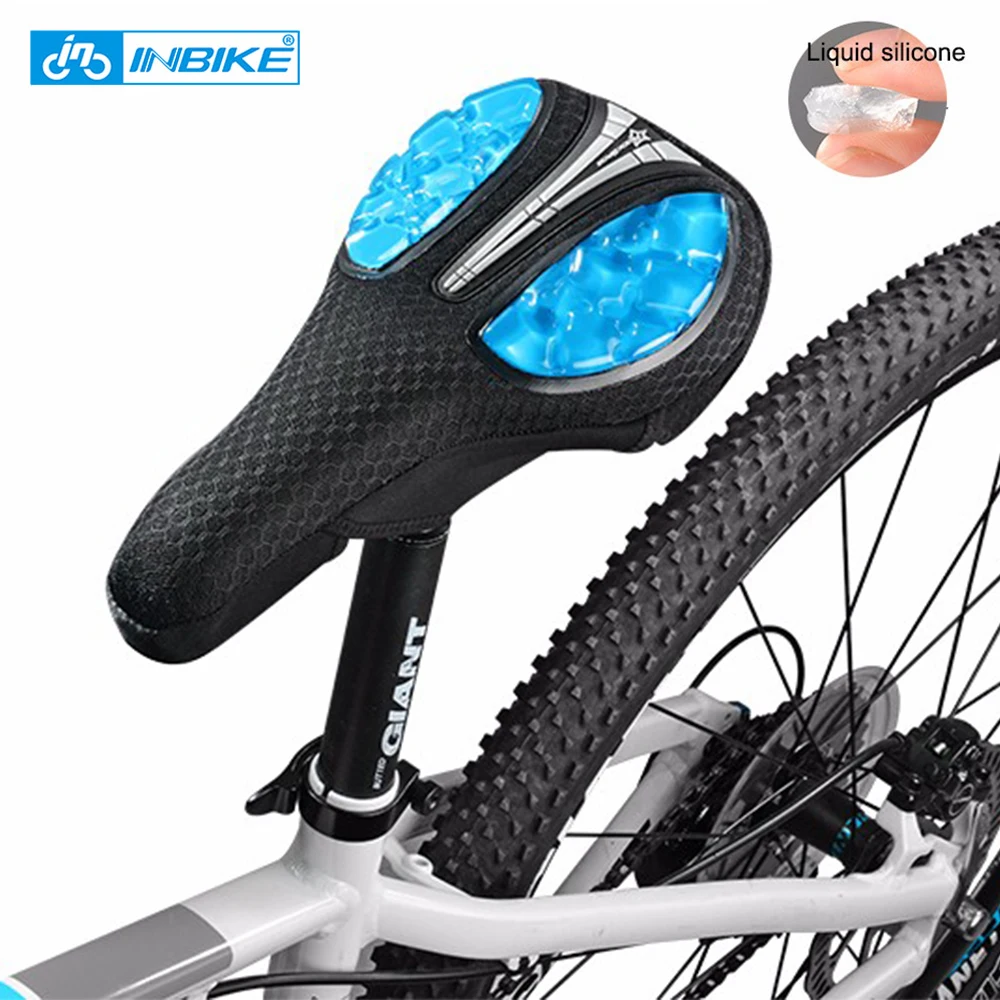 INBIKE велосипедное седло коврик чехол подушка с силиконовой накладкой