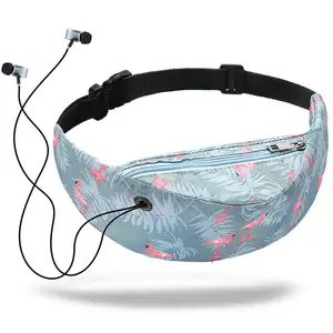 Женская поясная сумка с 3D-принтом, спортивная водонепроницаемая поясная сумка на бедрах для путешествий, мобильный телефон