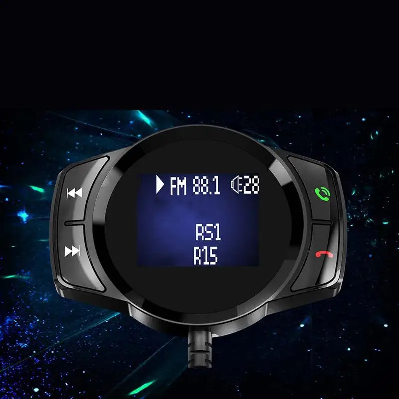 Универсальное автомобильное зарядное устройство с ЖК-дисплеем MP3