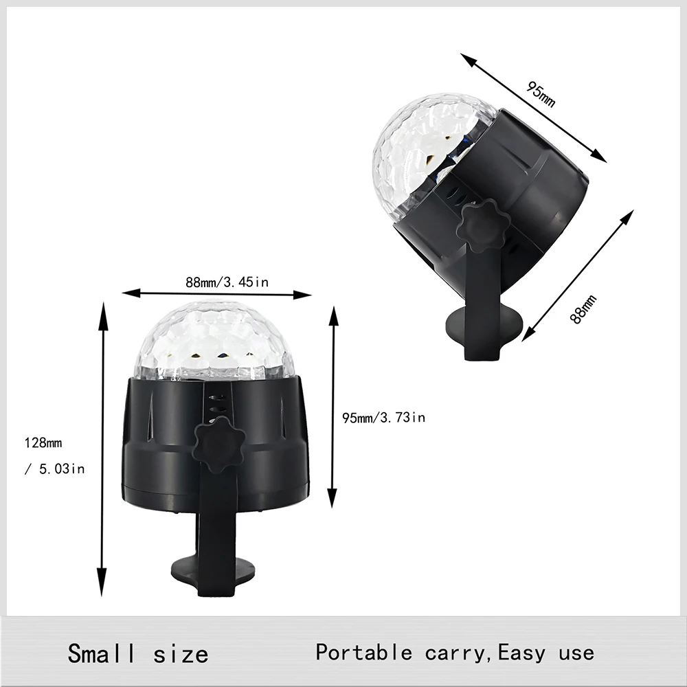 

Projecting Stage Lamp Sound Activated Party Lights LED Mini Disco Ball Light with Remote Controller For Home Stage Bar