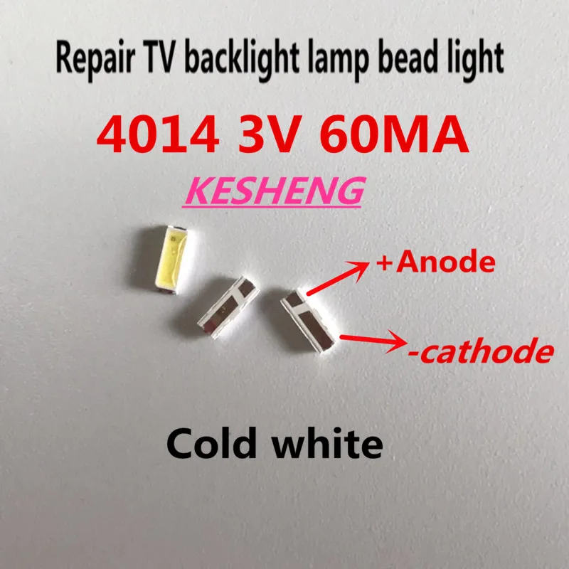 3000PZ Suitable for EVERLIGHT 4014 LED backlight 0.2 W SMD 3 V cool white diode 20LM LCD screen PLCC-4 TV | Лампы и освещение