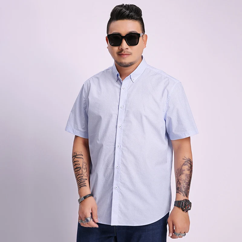 Мужская деловая рубашка большие размеры 8xl 7xl 6xl для свадьбы офиса с коротким