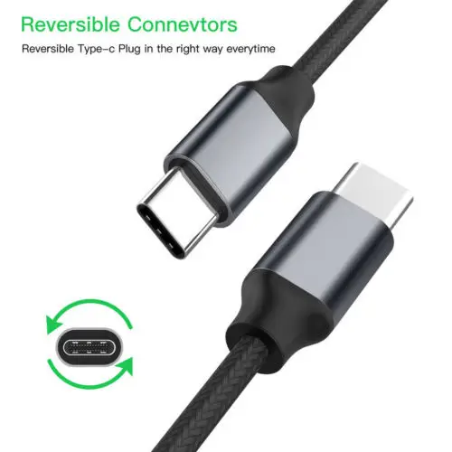 Суперскоростной зарядный кабель 100 см 3 А USB Type C внешний типа штырь для MacBook