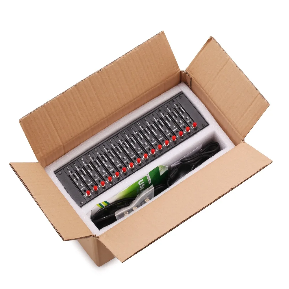 High quality wavecom Q2303 Modem 16 port 900/1800mhz support BULK SMS GSM MODEM |