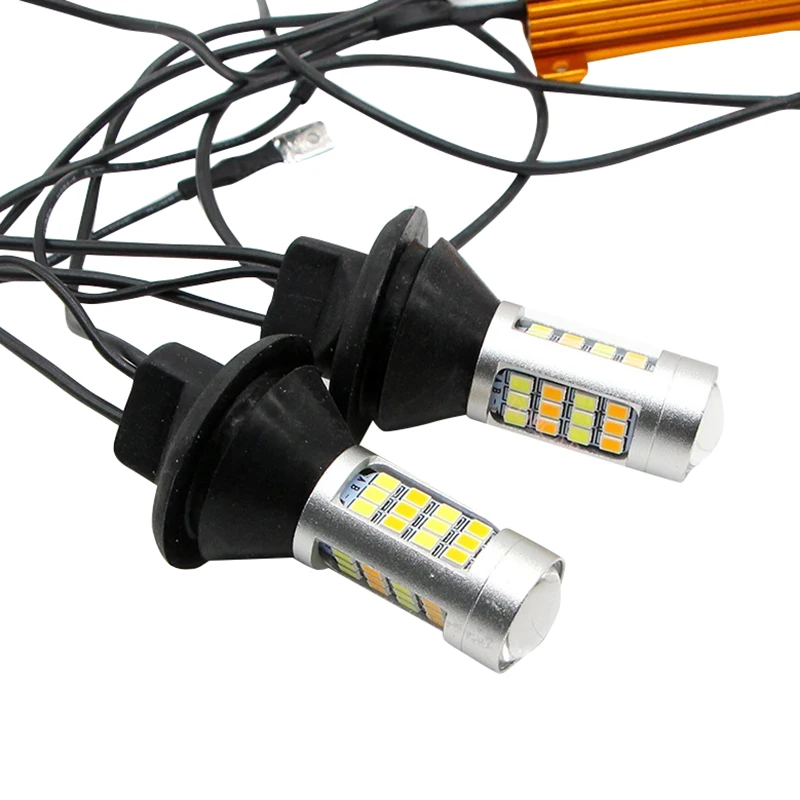 2X Bau15S 1156 P21W S25 42Smd переключатель задний светодиодный Белый Drl и Янтарный указатель