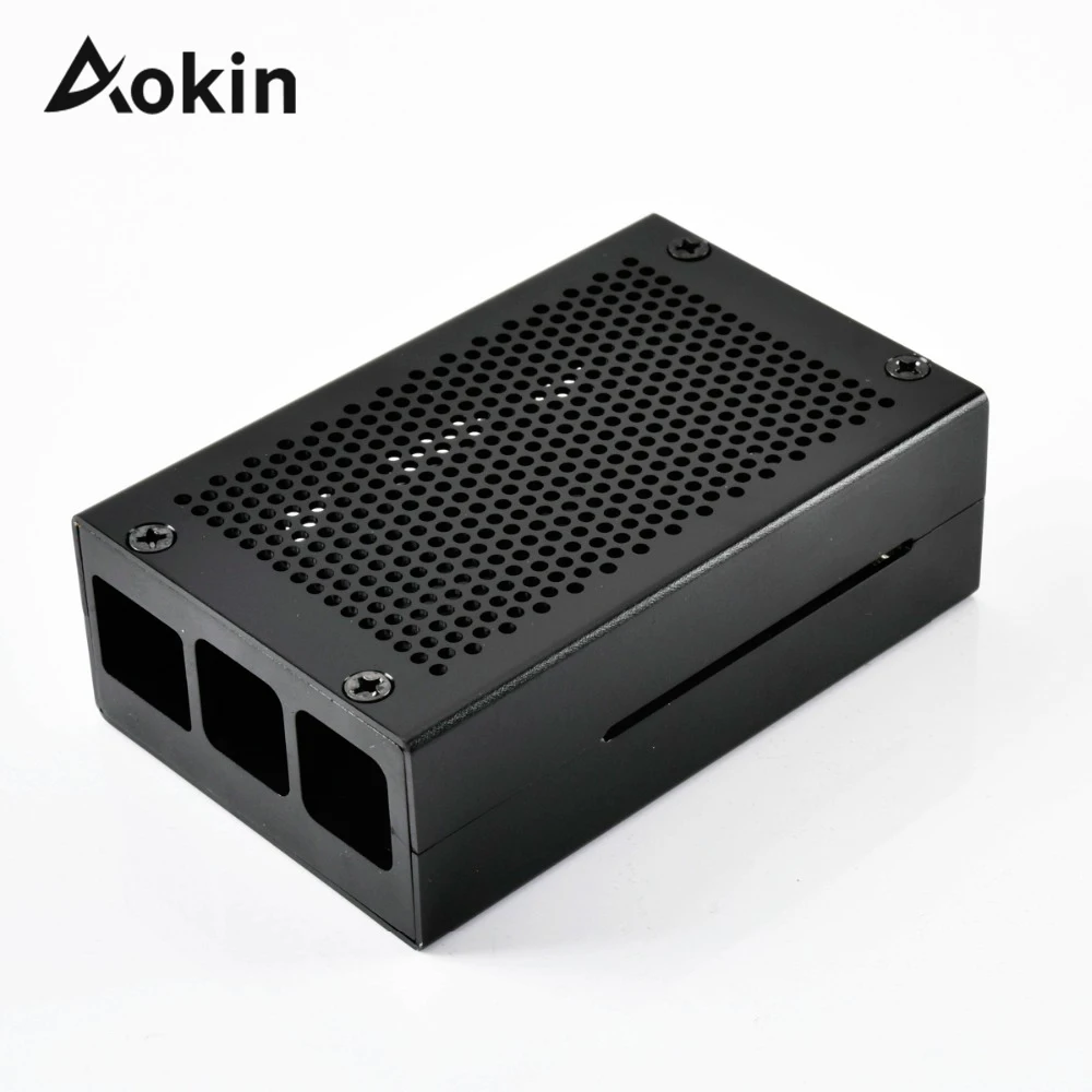 Для Raspberry Pi 3 Чехол Алюминий Роскошный чехол серебристый черный Защитный Fundas