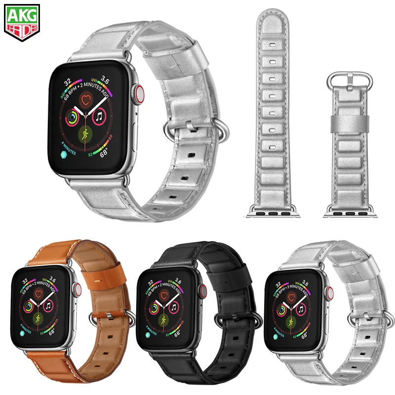 Ремешок из натуральной бамбуковой кожи для Apple Watch Series 4 3 2 1 iWatch 38 40 42 44 мм|Ремешки