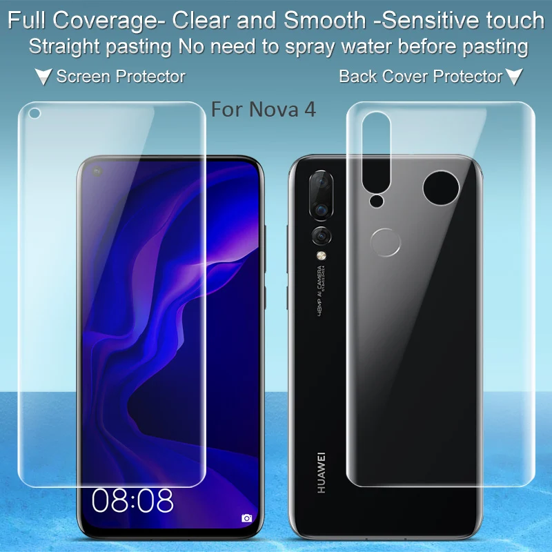 Гидрогелевая пленка imak 3 III для Huawei Nova 4 задняя Передняя защитная прозрачная