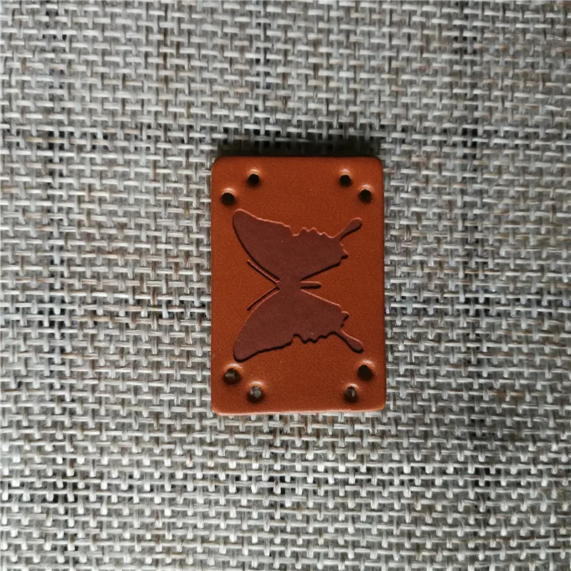 Этикетки для одежды с тиснением в виде сердца и бабочки 10 шт. декоративные