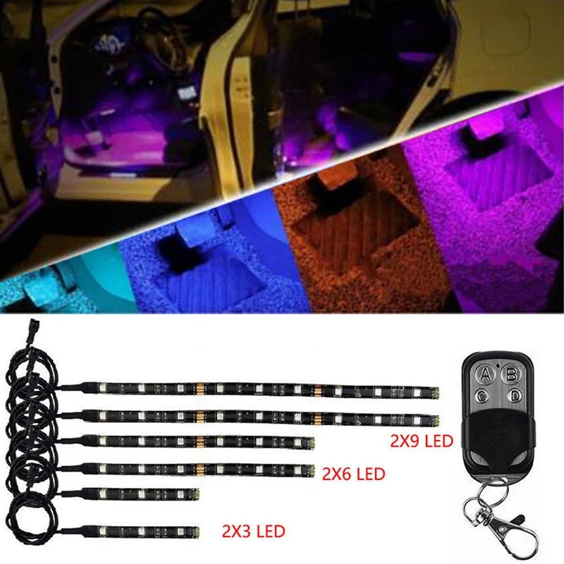 6 шт. автомобильный мотоцикл Chopper Frame Rgb Led светильник s беспроводной пульт