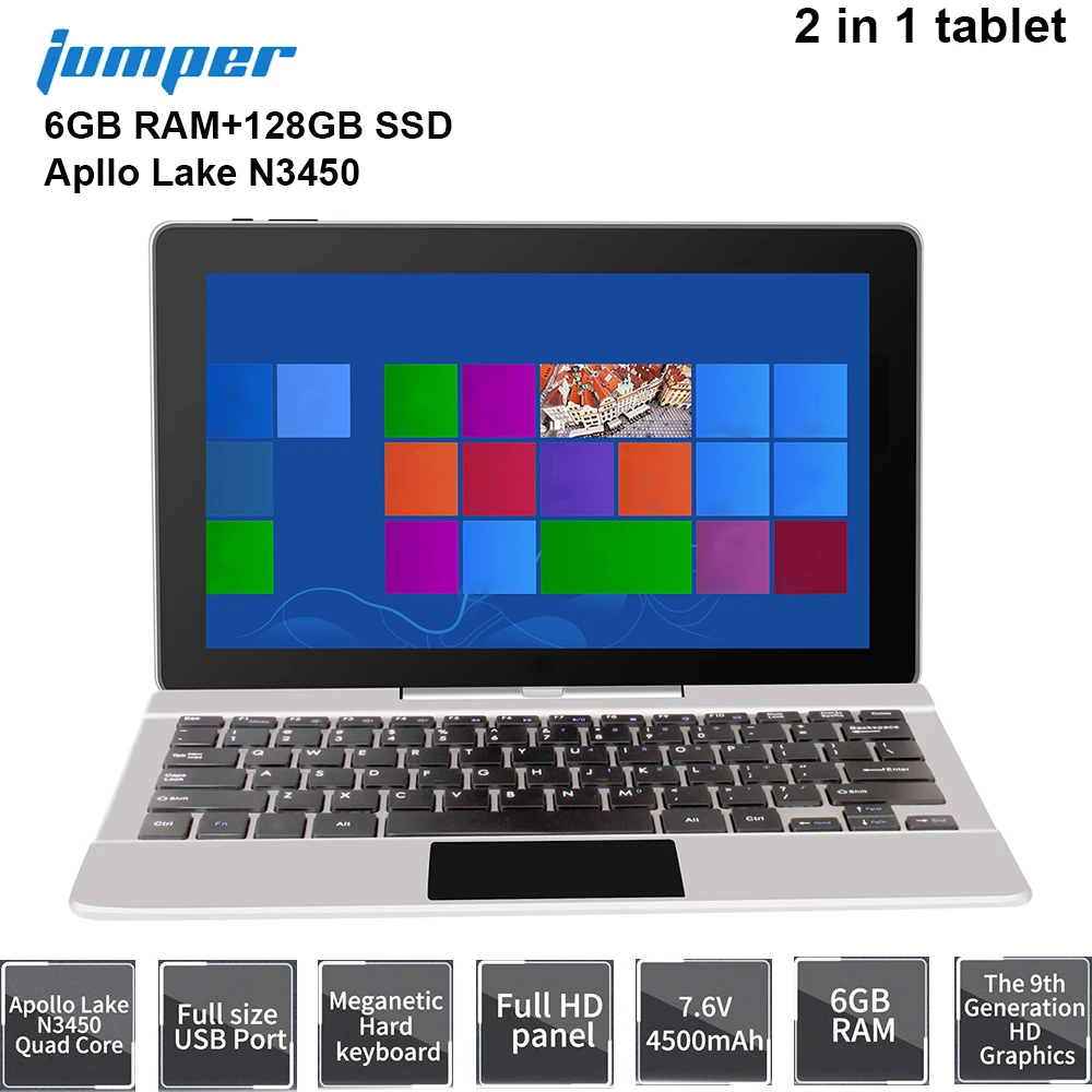 Jumper EZpad 6/6s Pro ноутбук 2 в 1 планшетный ПК 11 6 ''Windows 10 Intel Apollo Lake N3450 GB 64G/128 с