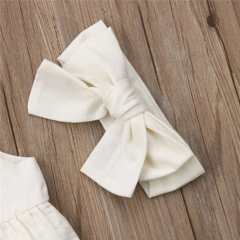 Boho/летняя детская одежда с оборками для маленьких девочек белая жилет на