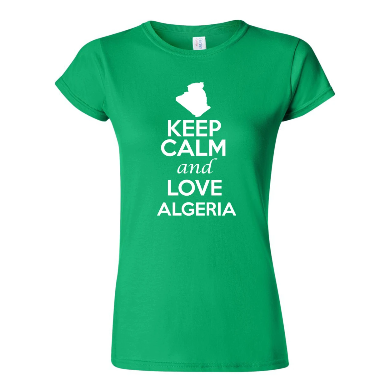 Junior Keep Calm And Love Algeria Country патриотическая новинка футболка 1245 г. | Женская одежда