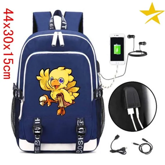 Suncomics Final Fantasy рюкзак usb зарядка Рюкзак для ноутбука Противоугонный унисекс