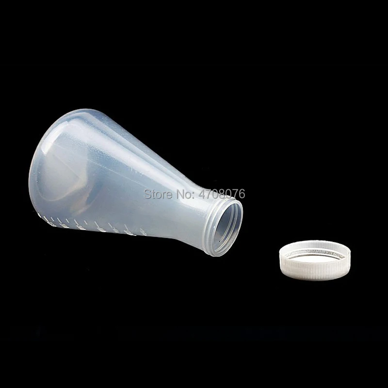 PP graduated conical flask Erlenmeyer with scale Triangle volumetric cover for chemical test 50ml 8pcs/pack | Канцтовары для офиса