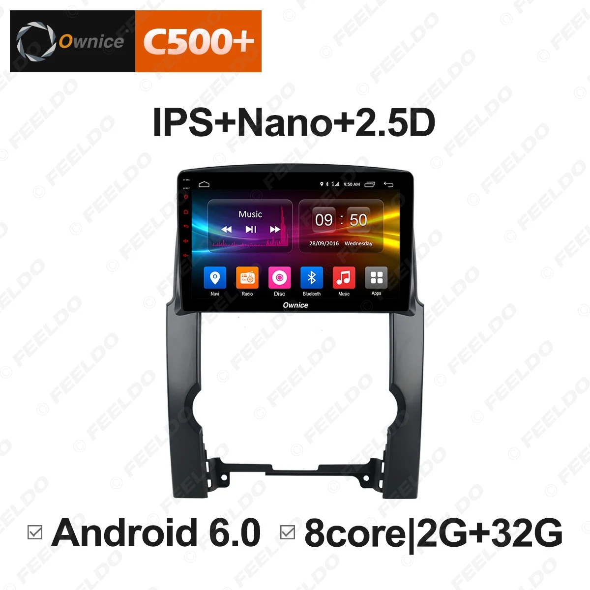 FEELDO 10 1 &quotAndroid 6 0 4 ядерный/DDR3 1G/16G/поддержка 4G ключ автомобильный медиаплеер с GPS/FM/AM