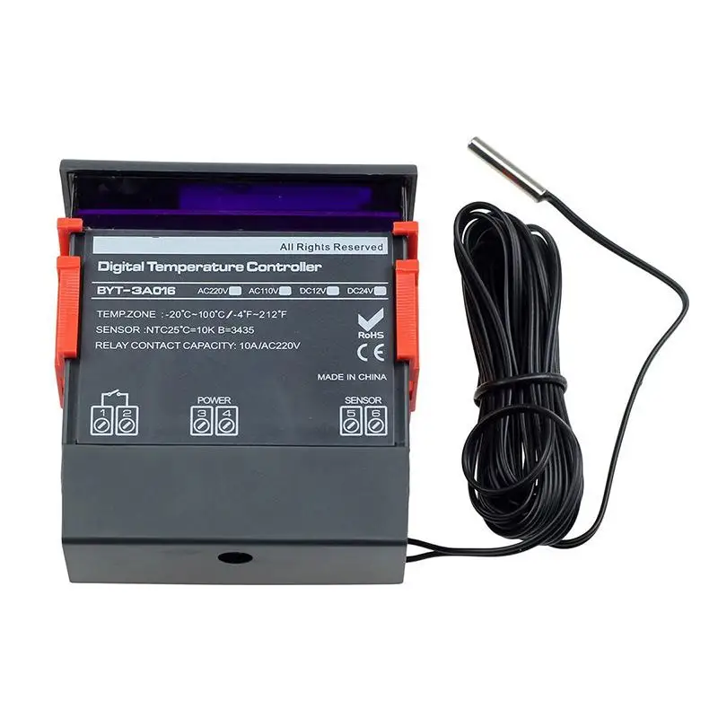 12V 24V 220V цифровой регулятор температуры Термостат реле нагреватель и охладитель с