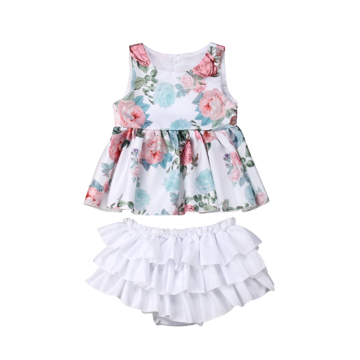 Emmababy цветочный топ для новорожденных девочек комбинезон штаны комплект