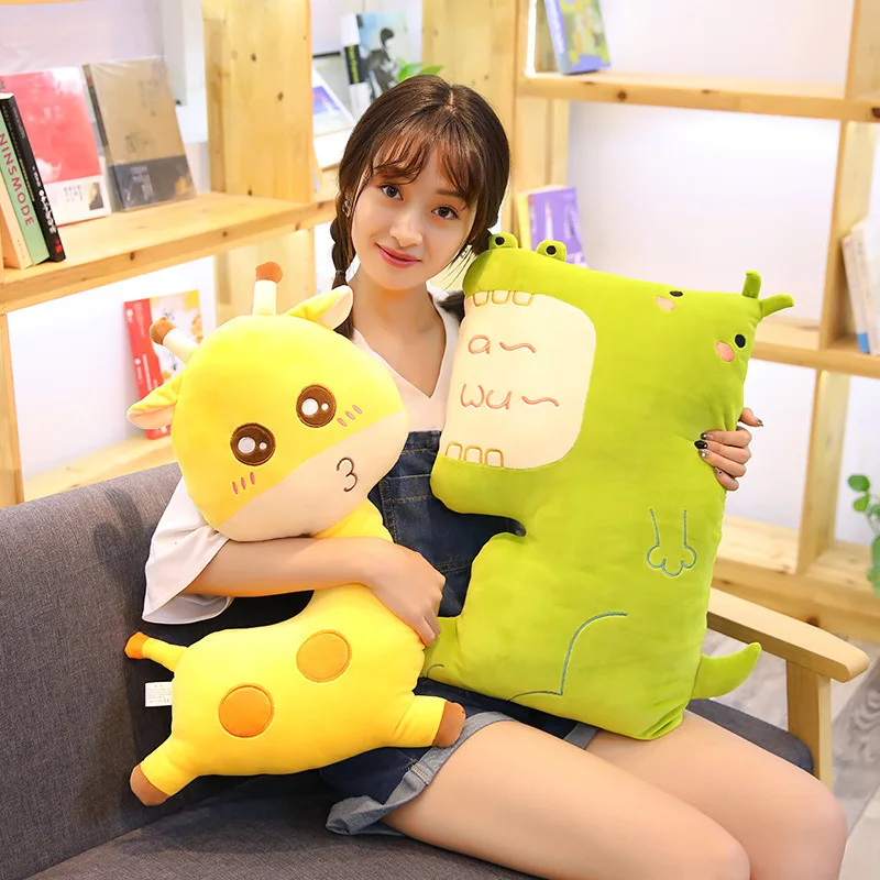 45 см Kawaii Жираф корова Ежик медведь плюшевая подушка игрушки милая Подушка с
