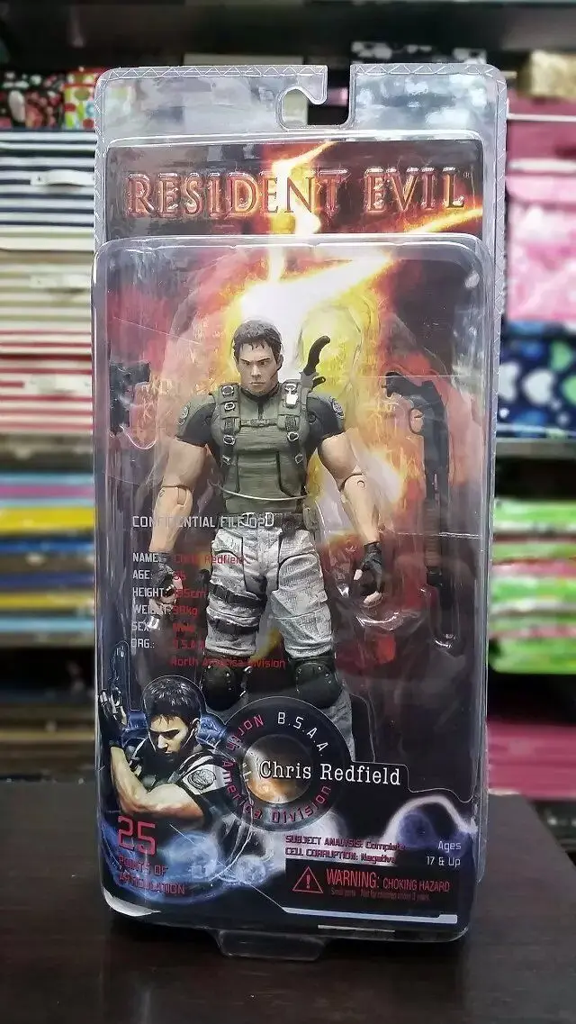 Бесплатная доставка 7 "18 см Neca Resident Evil 5 Chris Redfield Действие Pvc фигурка игрушка Kb0549 коллекционная модель