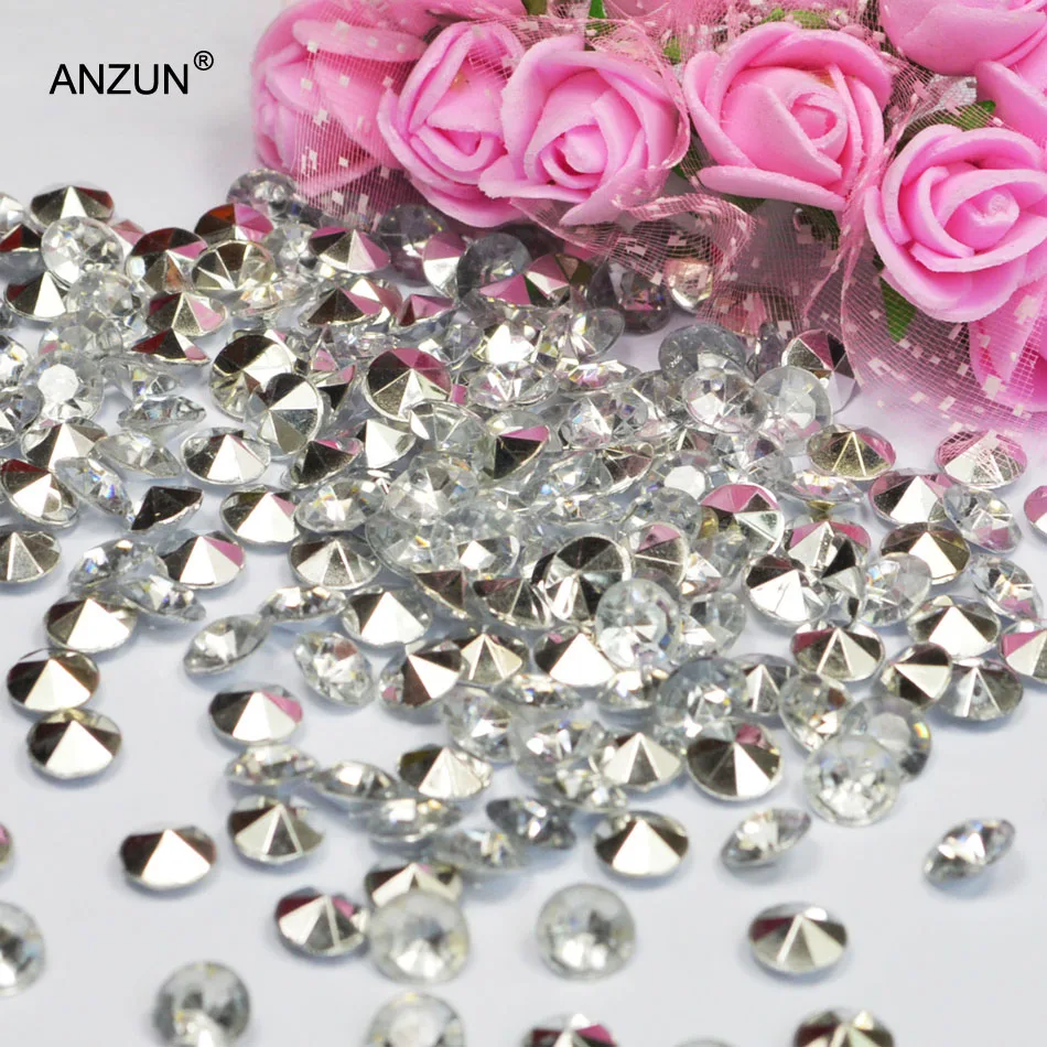 250 шт. Серебристые Акриловые Настольные конфетти 10 мм|silver silver|silver decorationssilver table