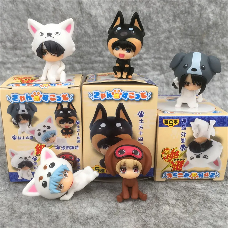 5 шт./компл. фигурки Gintama косплей Саката гинтоки кагура Шимура Shinpachi серия Садахару